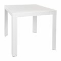 Kd Americana 28 x 31 x 31 in. Mace Weave Design Outdoor Dining Table White KD3036427